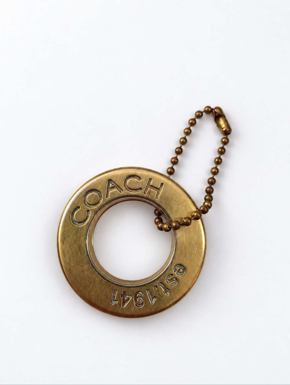 Coach Brass Grommet Bag Charm 1.5” Est. 1941
